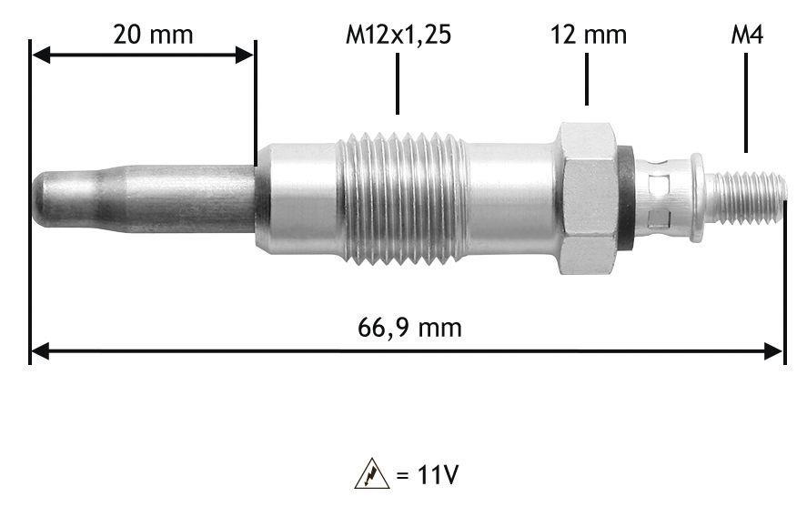 Bougie de préchauffage VALEO ref. 345210